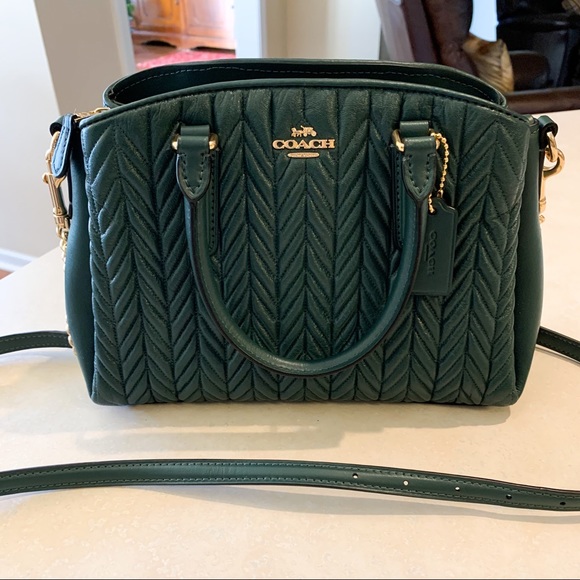 SOLD - NWT COACH Mini Sage Carryall with Quilting - Picture 3 of 11